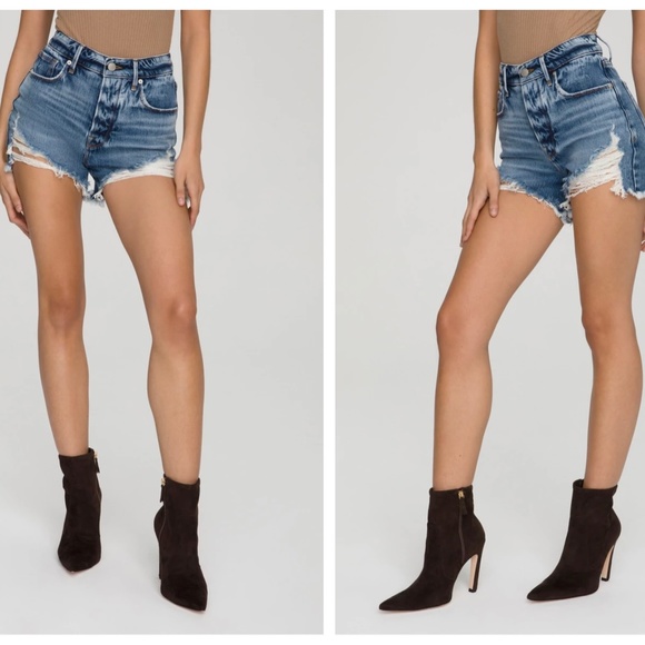 NWT GOOD AMERICAN Bombshell Denim Short Size 24 100%cotton - Picture 3 of 16